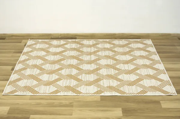 Koberec šnúrkový Berg 28354/62 Geometrický Romby krémový