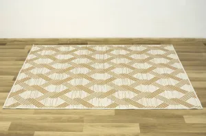 Koberec šnúrkový Berg 28354/62 Geometrický Romby krémový