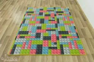 Detský koberec kocky lego 2 viacfarebný