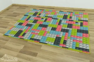 Detský koberec kocky lego 2 viacfarebný