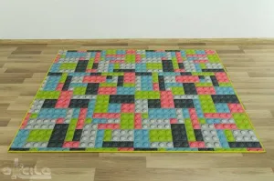 Detský koberec kocky lego 2 viacfarebný