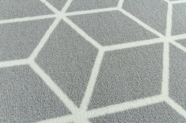 Protišmykový behúň Cubes 19 - svetlo sivý