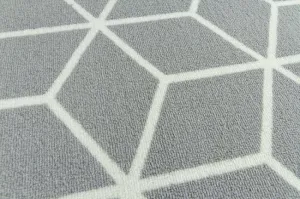 Protišmykový behúň Cubes 19 - svetlo sivý