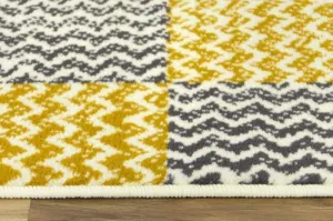 Behúň Luna 503568/89935 - patchwork horčica