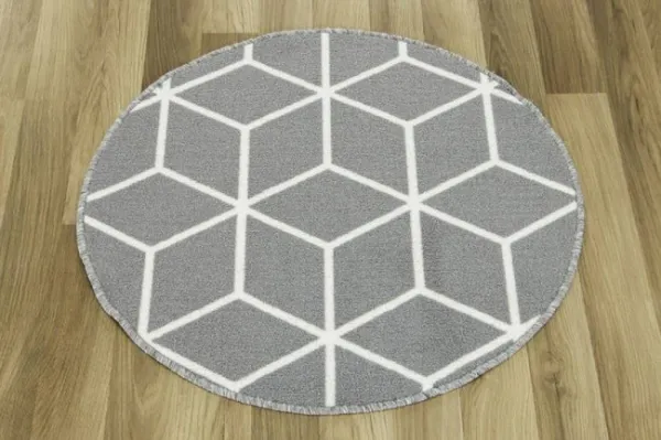 Protišmykový koberec Cubes 19 svetlosivý