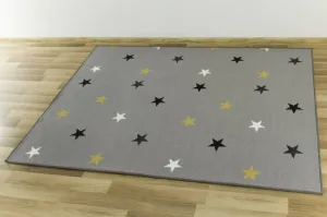 Detský koberec Stars 19 sivý