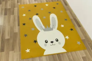 Detský koberec Kids 533927/89955 Zajačik, horčicový