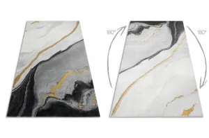 Koberec EMERALD exkluzívny 1017 glamour, styl marmur čierny / zlatý