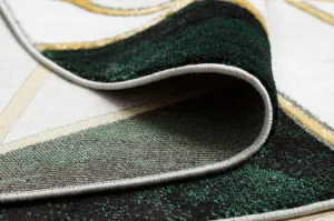 Koberec EMERALD exkluzívny 1015 kruh - glamour, marmur, geometrický zelený/zlatý