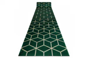 Behúň EMERALD exkluzívny 1014 glamour, styl kocka zelený/zlatý