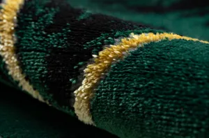 Koberec EMERALD exkluzívny 1020 kruh - glamour, marmur, trojuholníky zelený/zlatý