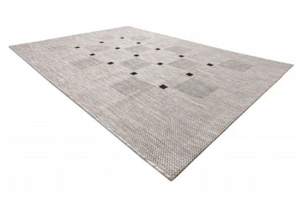 Koberec SIZAL FLOORLUX 20079 strieborný / čierny