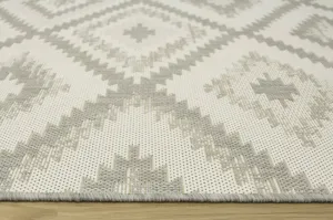 Šnúrkový koberec Berg 28364/34 Aztec Romby - sivý / krém