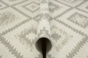 Šnúrkový koberec Berg 28364/34 Aztec Romby - sivý / krém