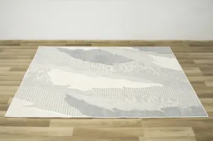 Šnúrkový koberec Stella D431A sivý / strieborný / krémový