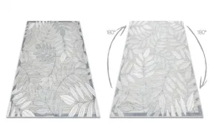 Koberec štrukturálny BOTANIC 65241 Listy - sivý