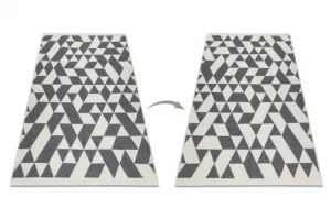 Koberec TWIN 22992 Geometrický antracit / krém