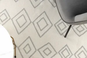 Koberec TWIN 23000 Boho,  romby sivý / krémový
