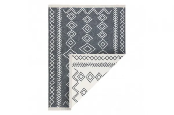 Koberec TWIN 23000 Boho, romby antracit / krém