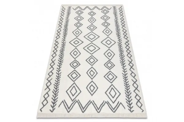 Koberec TWIN 23000 Boho, romby antracit / krém
