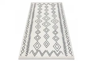 Koberec TWIN 23000 Boho, romby antracit / krém