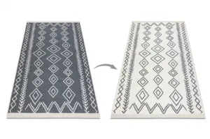 Koberec TWIN 23000 Boho, romby antracit / krém
