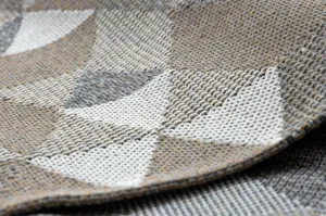 Koberec EKO SIZAL BOHO Casa Trojuholníky 2816 krém / taupe
