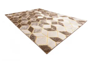 Koberec MEFE B400 Kocka, geometrický 3D - tmavý béžový
