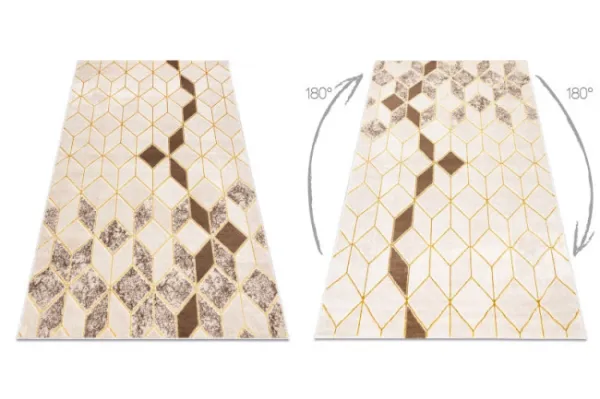 Koberec MEFE B400 Kocka, geometrický 3D - krém / béžový
