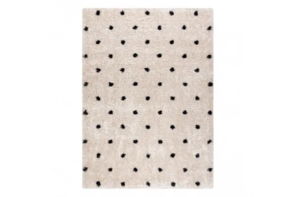 Koberec FLUFFY 2370 shaggy bodky - krém / antracit