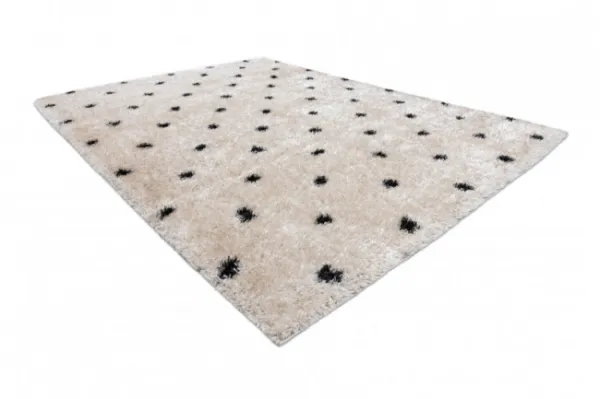 Koberec FLUFFY 2370 shaggy bodky - krém / antracit