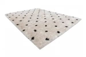 Koberec FLUFFY 2370 shaggy bodky - krém / antracit