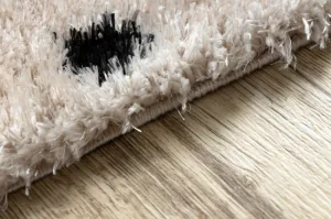 Koberec FLUFFY 2370 shaggy bodky - krém / antracit