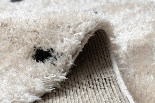 Koberec FLUFFY 2370 shaggy bodky - krém / antracit