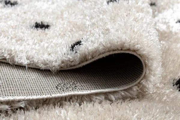 Koberec FLUFFY 2370 shaggy bodky - krém / antracit