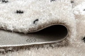 Koberec FLUFFY 2370 shaggy bodky - krém / antracit