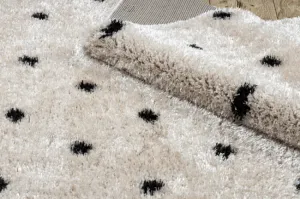 Koberec FLUFFY 2370 shaggy bodky - krém / antracit