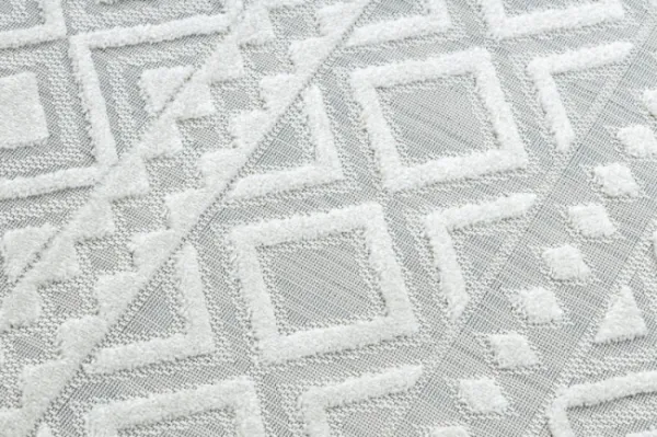 Koberec SOLE D3851 Boho, romby - ploské tkanie béžový