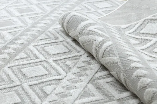 Koberec SOLE D3851 Boho, romby - ploské tkanie béžový