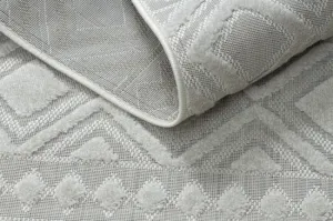 Koberec SOLE D3851 Boho, romby - ploské tkanie béžový