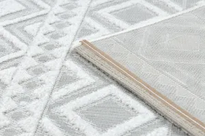 Koberec SOLE D3851 Boho, romby - ploské tkanie béžový