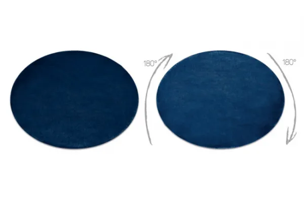 Protišmykový koberec POSH kruh Shaggy navy granát, plyš