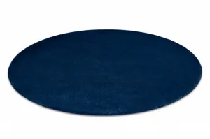 Protišmykový koberec POSH kruh Shaggy navy granát, plyš
