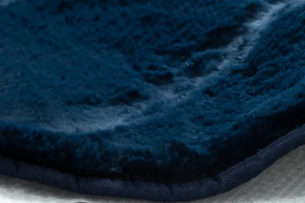 Protišmykový koberec POSH kruh Shaggy navy granát, plyš