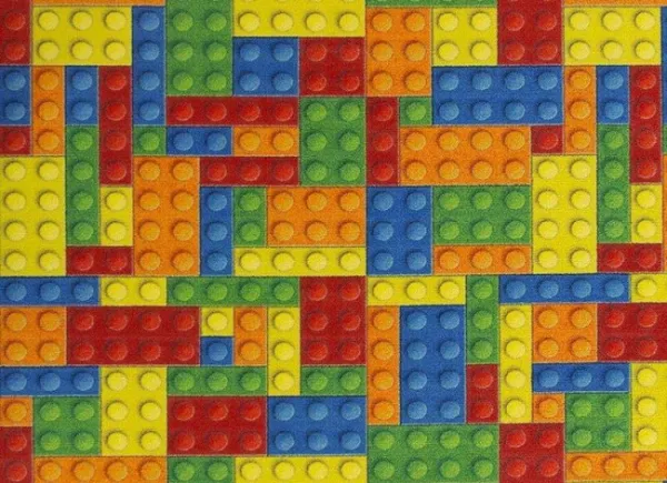 Detský koberec kocky lego viacfarebný