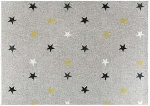 Detský koberec  Stars 09 Mix hviezdičky sivý / viacfarebný