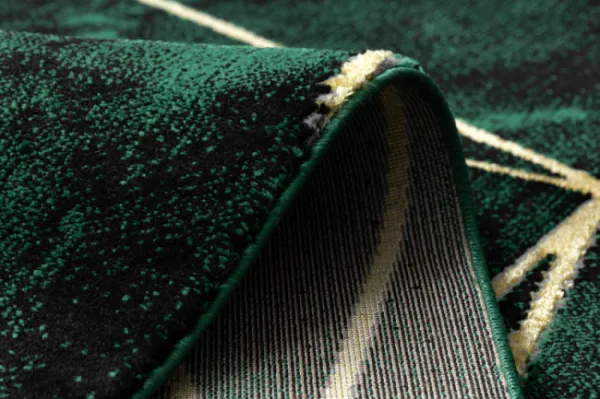 Koberec EMERALD exkluzívny 1022 glamour, styl geometrický, marmur  fľaškovo zelený / zlatý