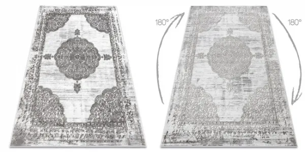 Koberec LIRA E1468 Rozeta, štrukturálny, glamour - sivý