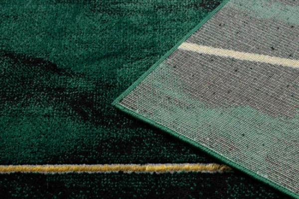 Koberec EMERALD exkluzívny 1022 glamour, styl geometrický, marmur  fľaškovo zelený / zlatý