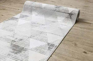 Behúň LIRA E1627 Trojuholníky geometrický, štrukturálny, glamour - sivý
